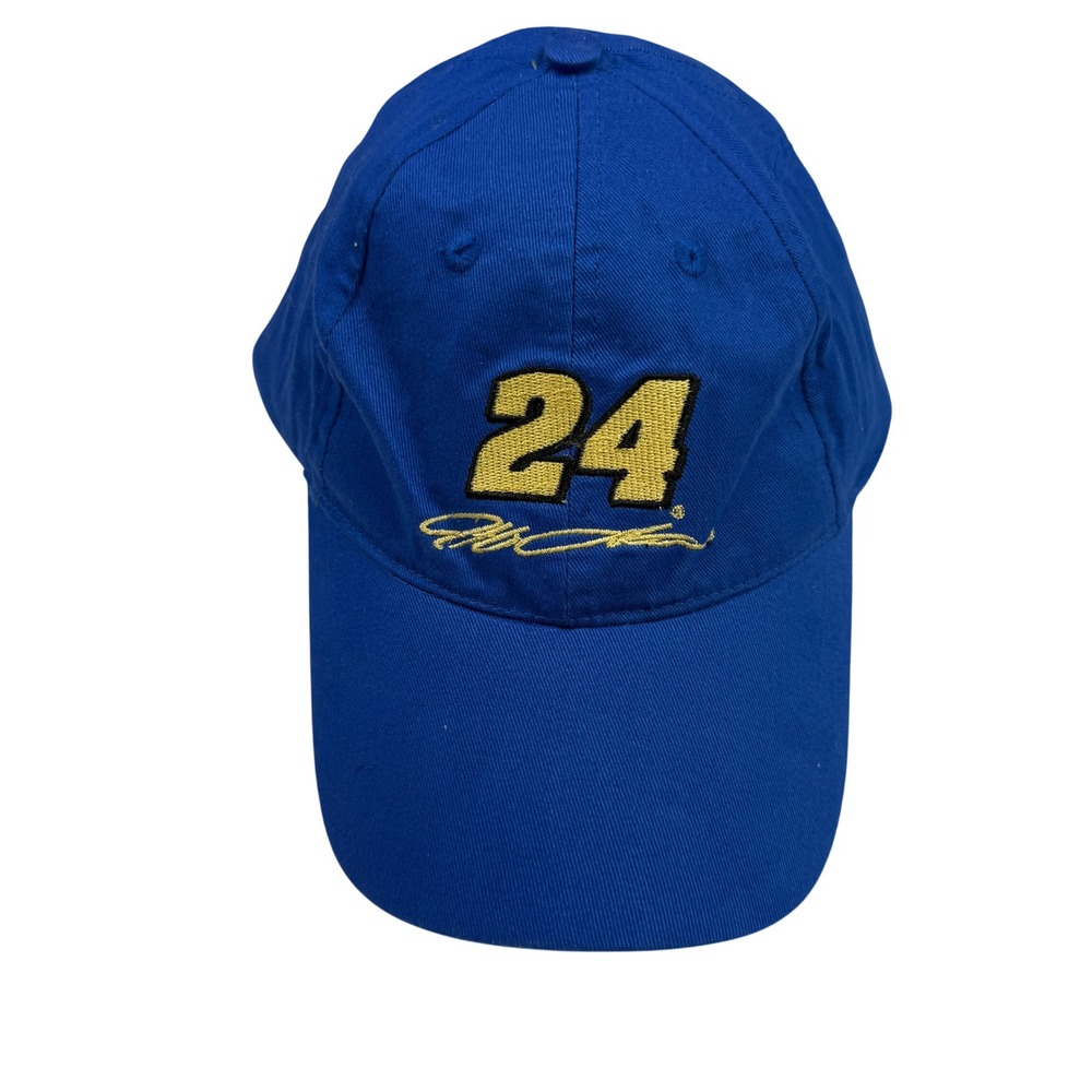 Trevco Jeff Gordon 24 NASCAR Hat OSFM Blue Embroidered Racing Baseball Cap